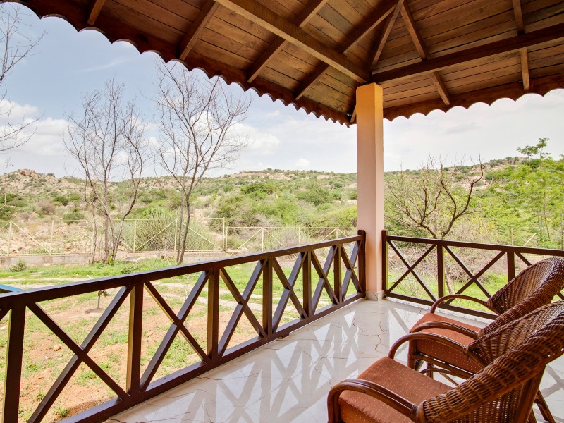 Balcony veiw from Cottage, Hampi Heritage and Wilderness Resort